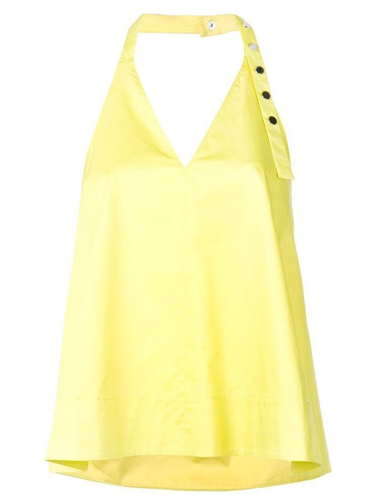 Tibi cotton halter neck top - Yellow