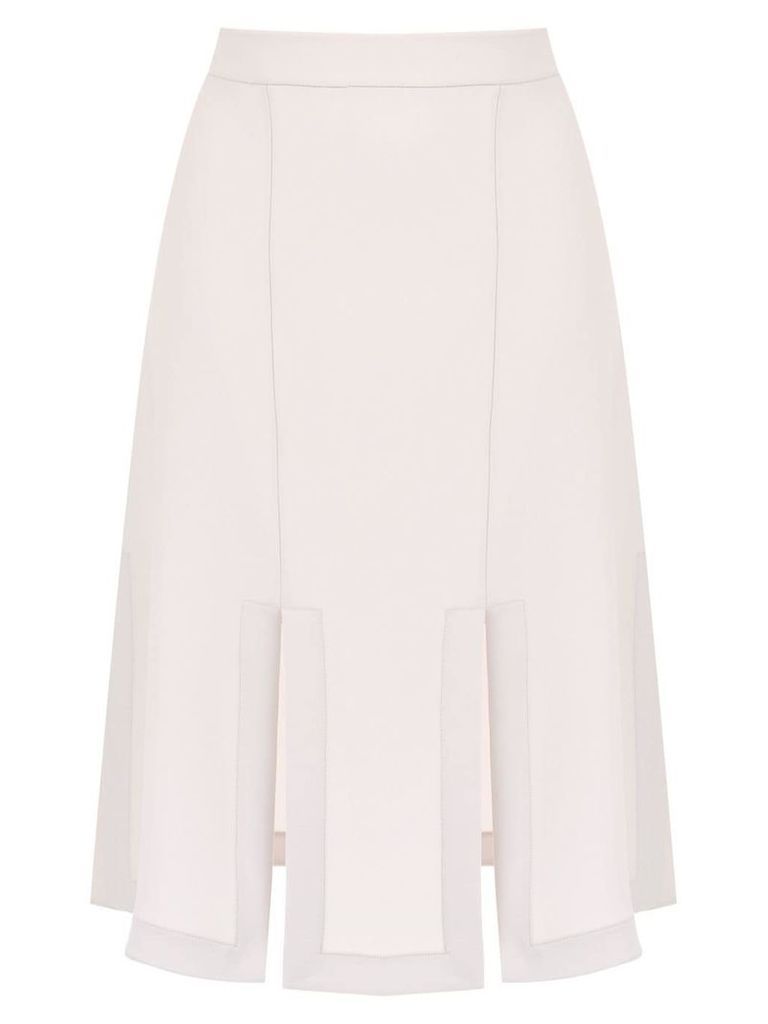 Gloria Coelho midi skirt with front slits - White