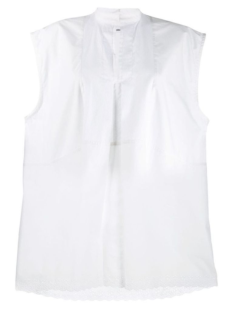 Paco Rabanne sleeveless tunic style blouse - White