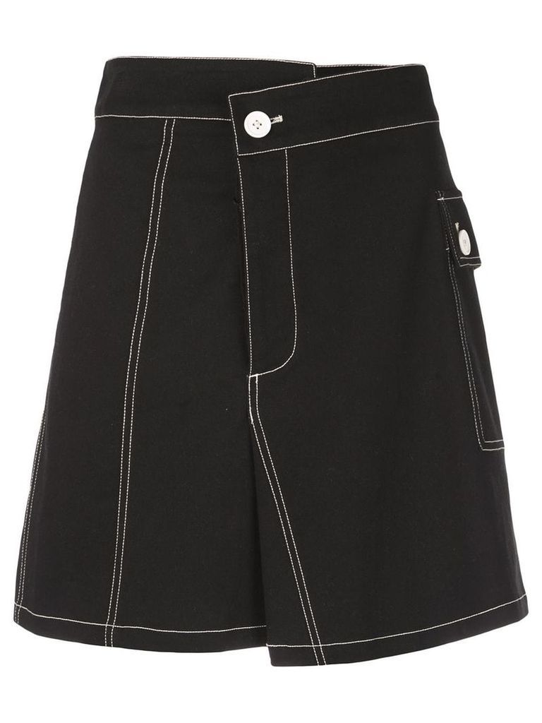 Proenza Schouler White Label asymmetrical utility pocket skirt - Black
