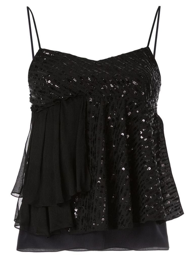 Nina Ricci sequined camisole top - Black