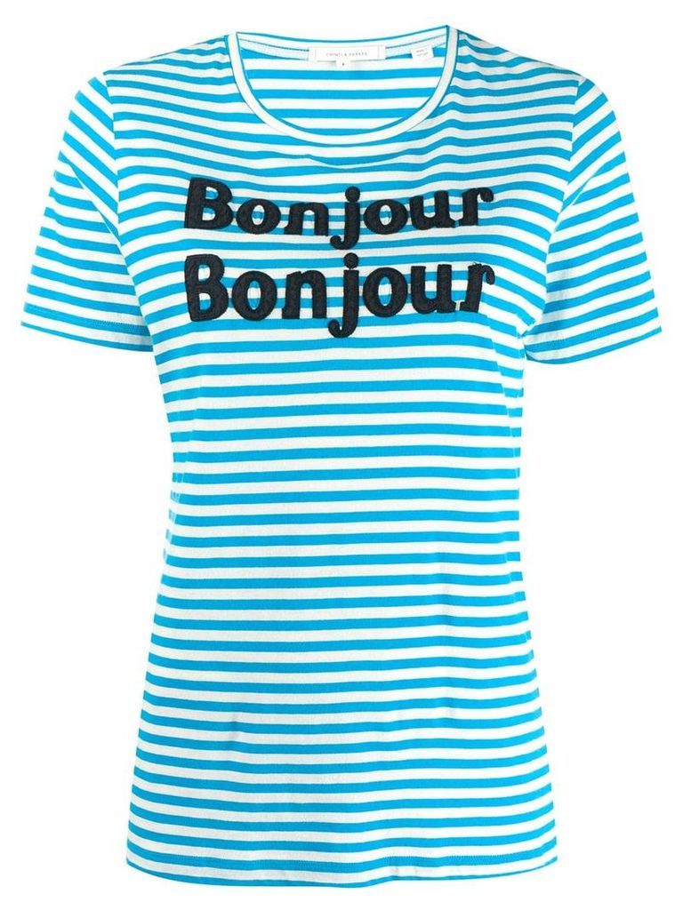 Chinti and Parker Bonjour T-shirt - Blue