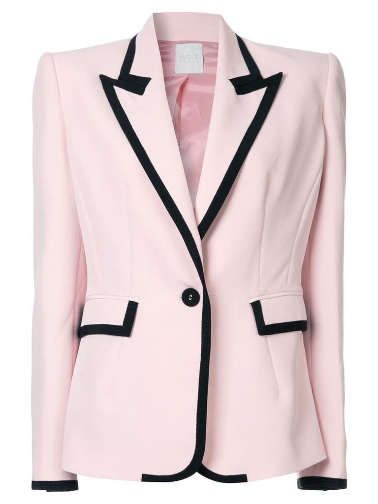 Ingie Paris contrast trimmed blazer - Pink