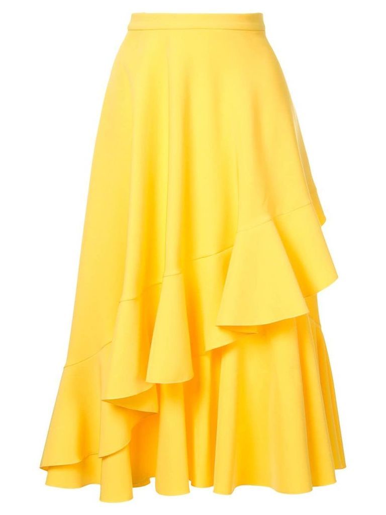 Ingie Paris ruffled midi skirt - Yellow