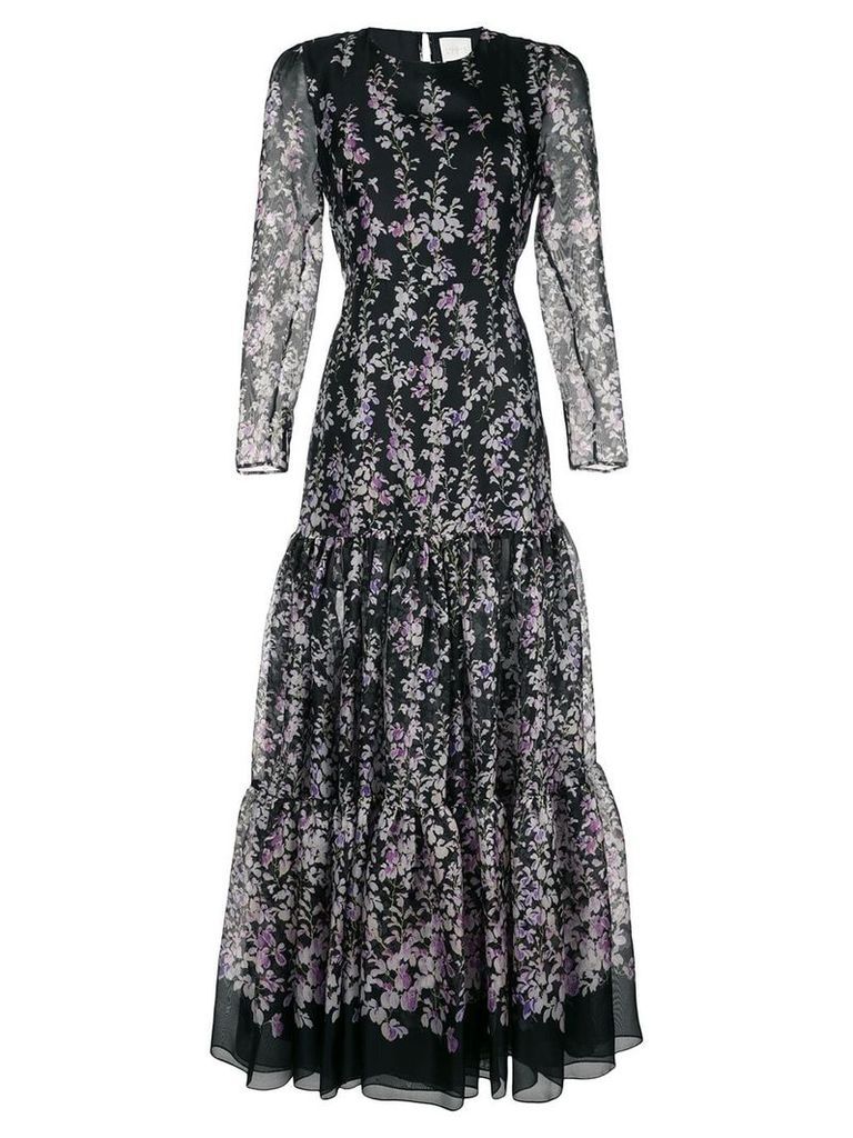 Ingie Paris floral print gown - Black
