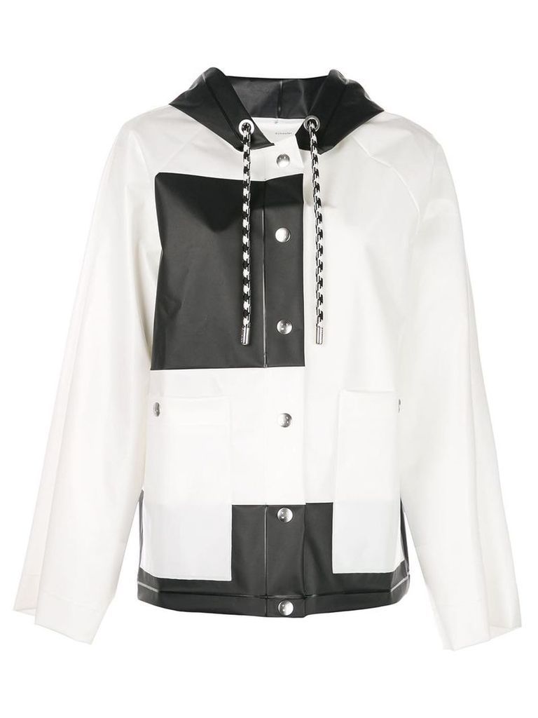 Proenza Schouler White Label PSWL colour-block short raincoat