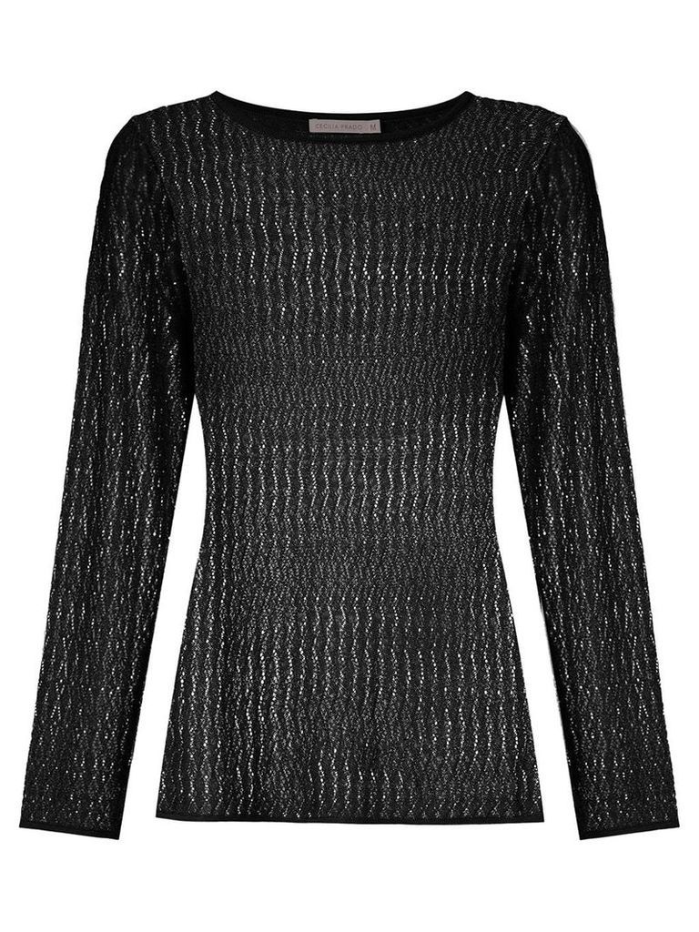 Cecilia Prado wave pattern knitted top - Black