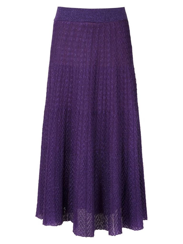 Cecilia Prado drape style midi skirt - Purple