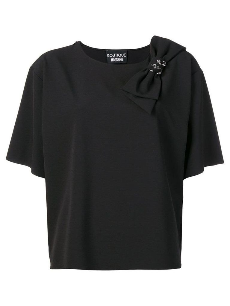 Boutique Moschino black bow T-shirt