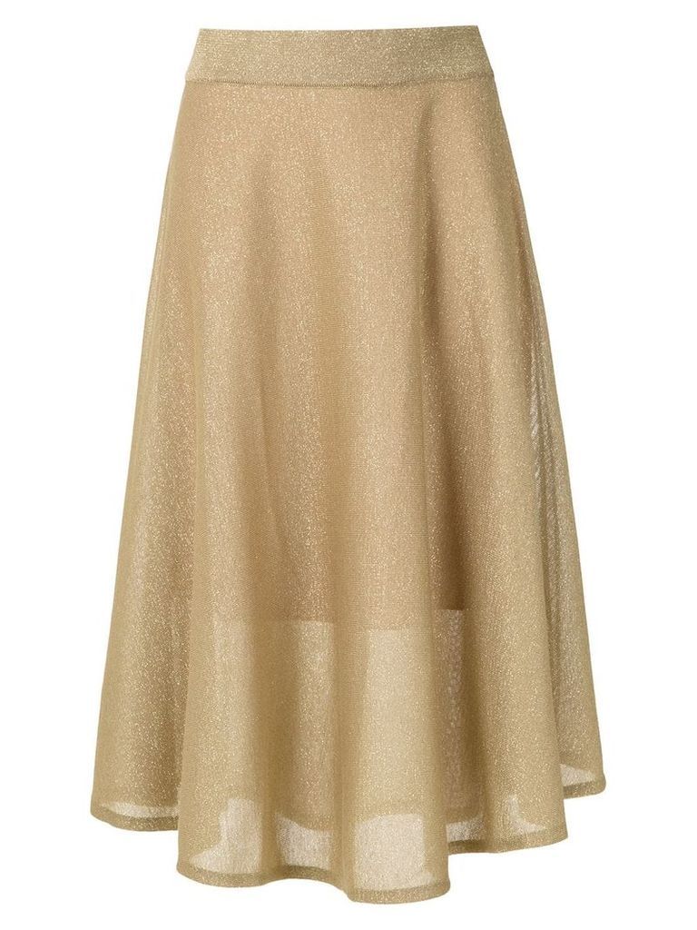 Cecilia Prado glitter midi skirt - GOLD