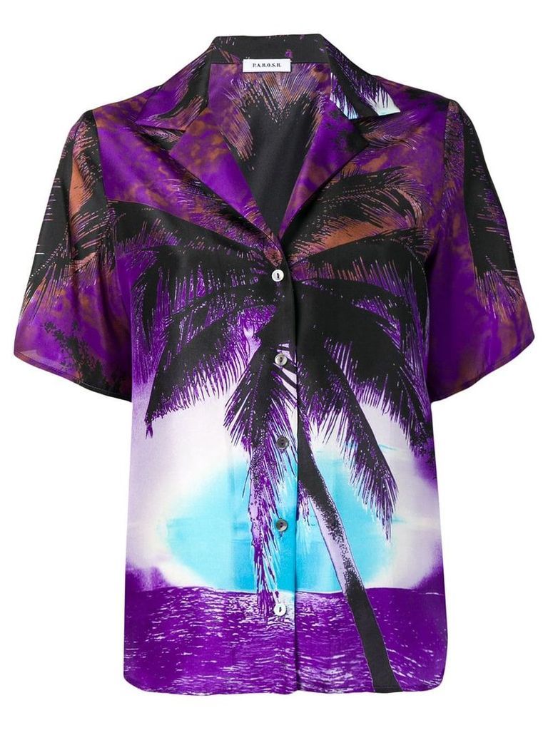 P.A.R.O.S.H. tropical print shirt - PURPLE