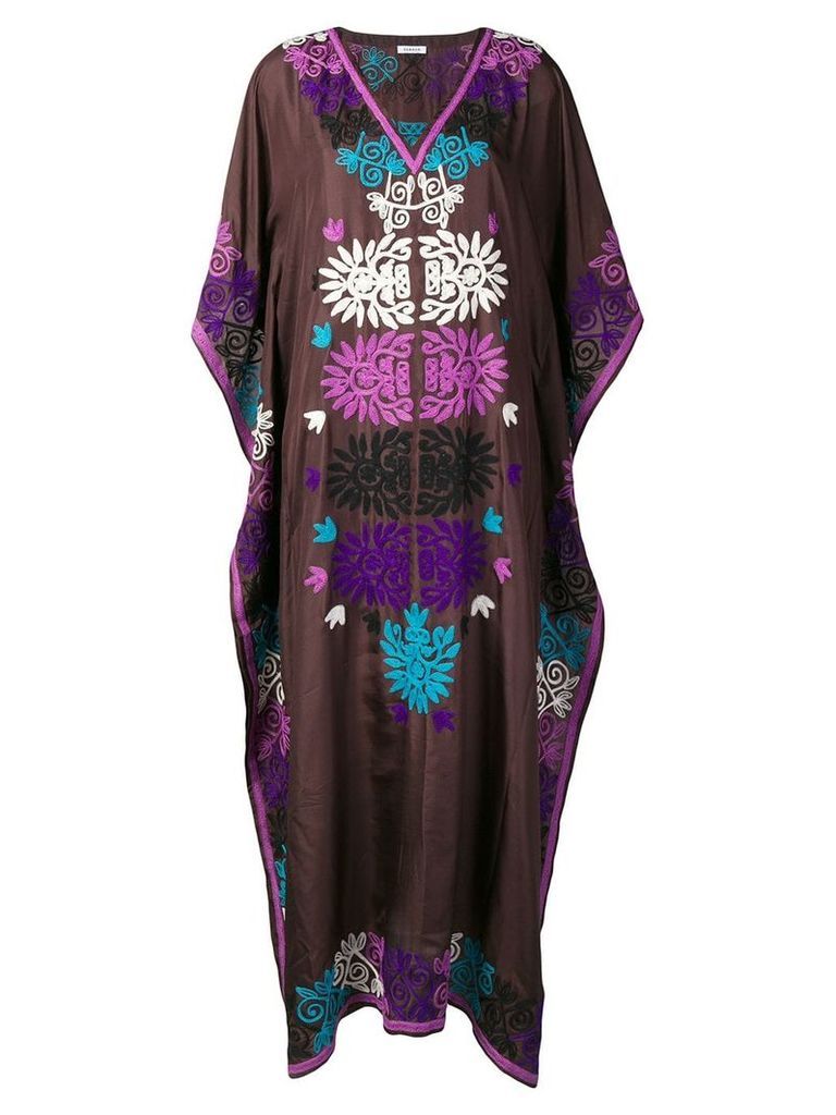 P.A.R.O.S.H. embroidered dress - Brown