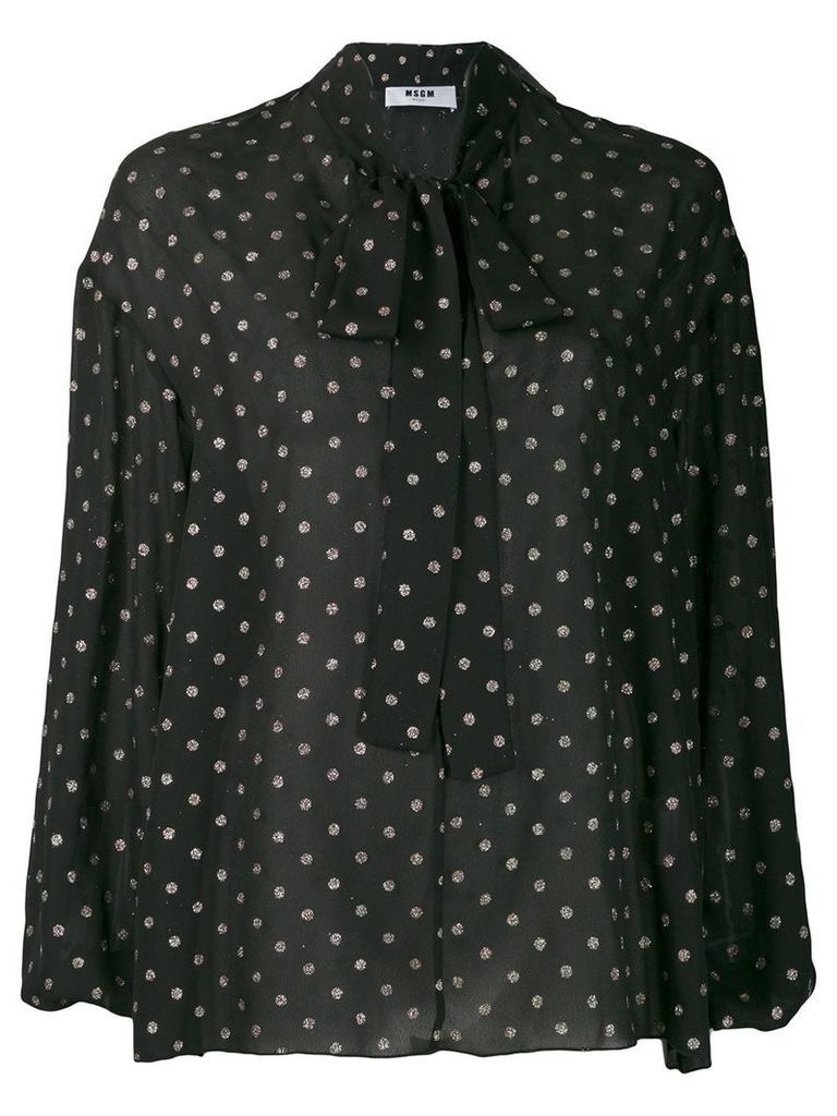 MSGM glitter dotted blouse - Black