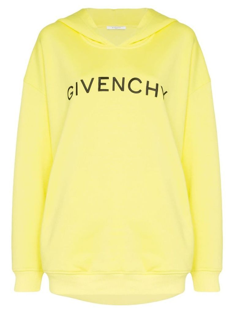 Givenchy logo print hoodie - Yellow