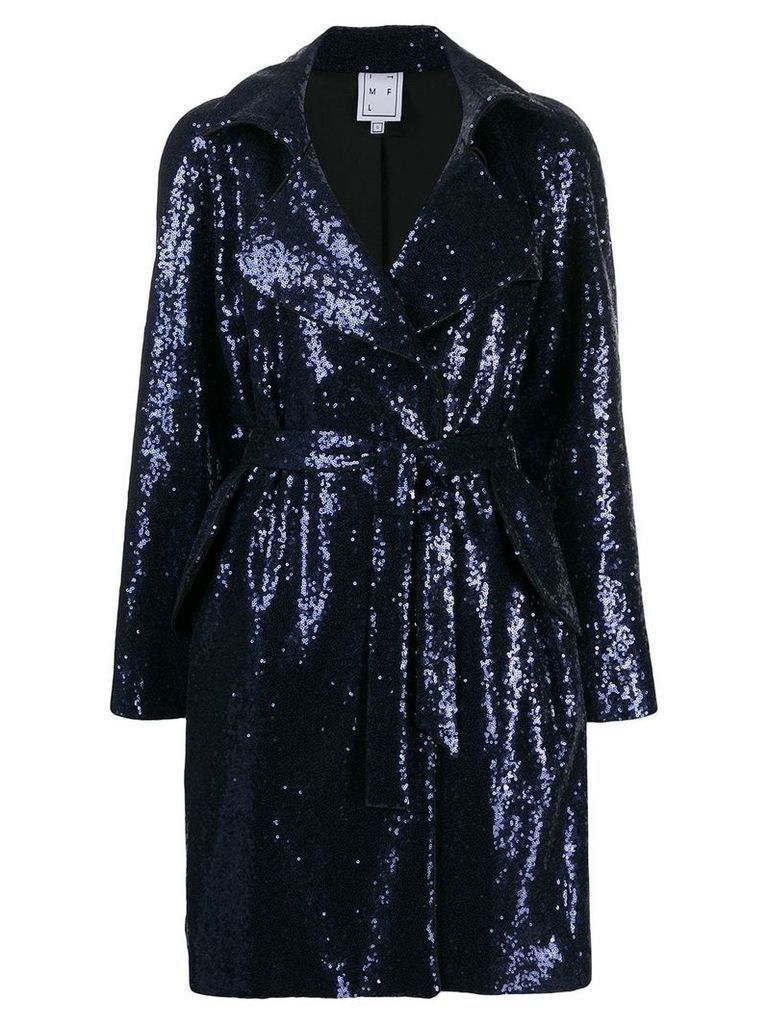 In The Mood For Love Naomi sequin coat - Blue
