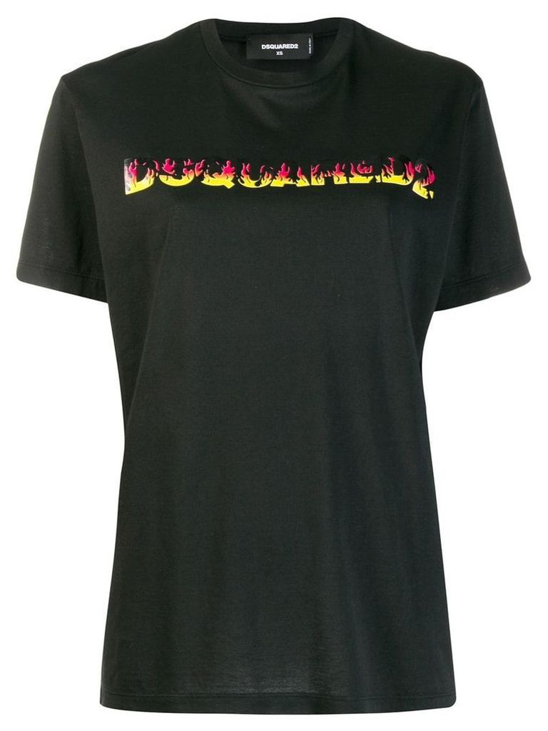 Dsquared2 Flames logo print T-shirt - Black