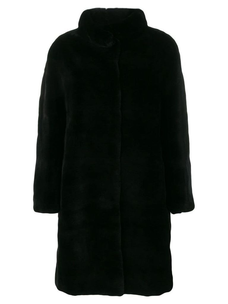 Liska oversized midi coat - Black