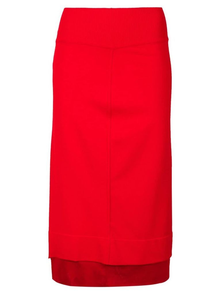 Givenchy layered hem midi skirt