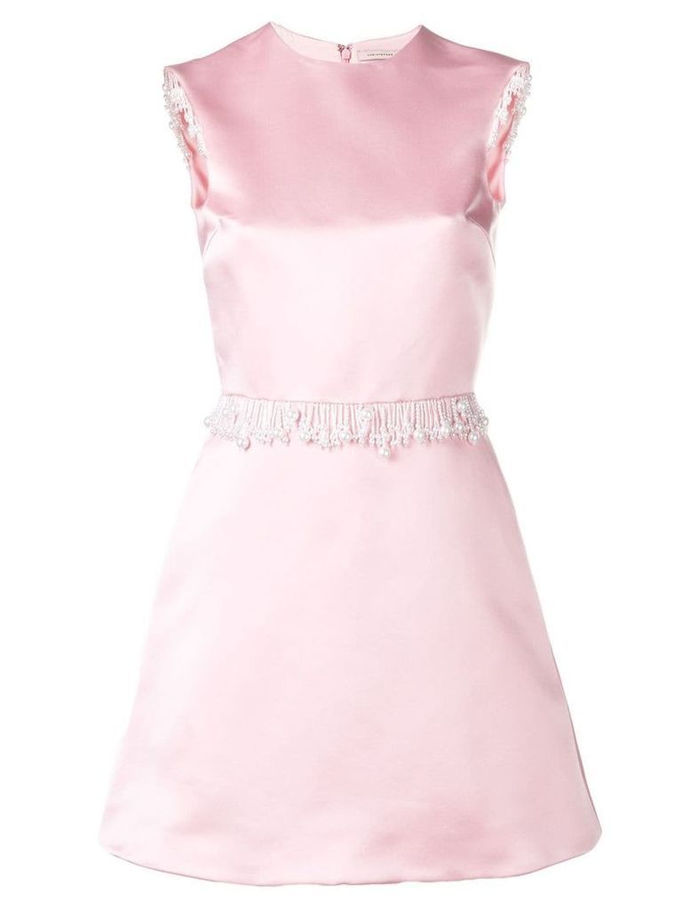 Christopher Kane pearl embellished mini dress - Pink