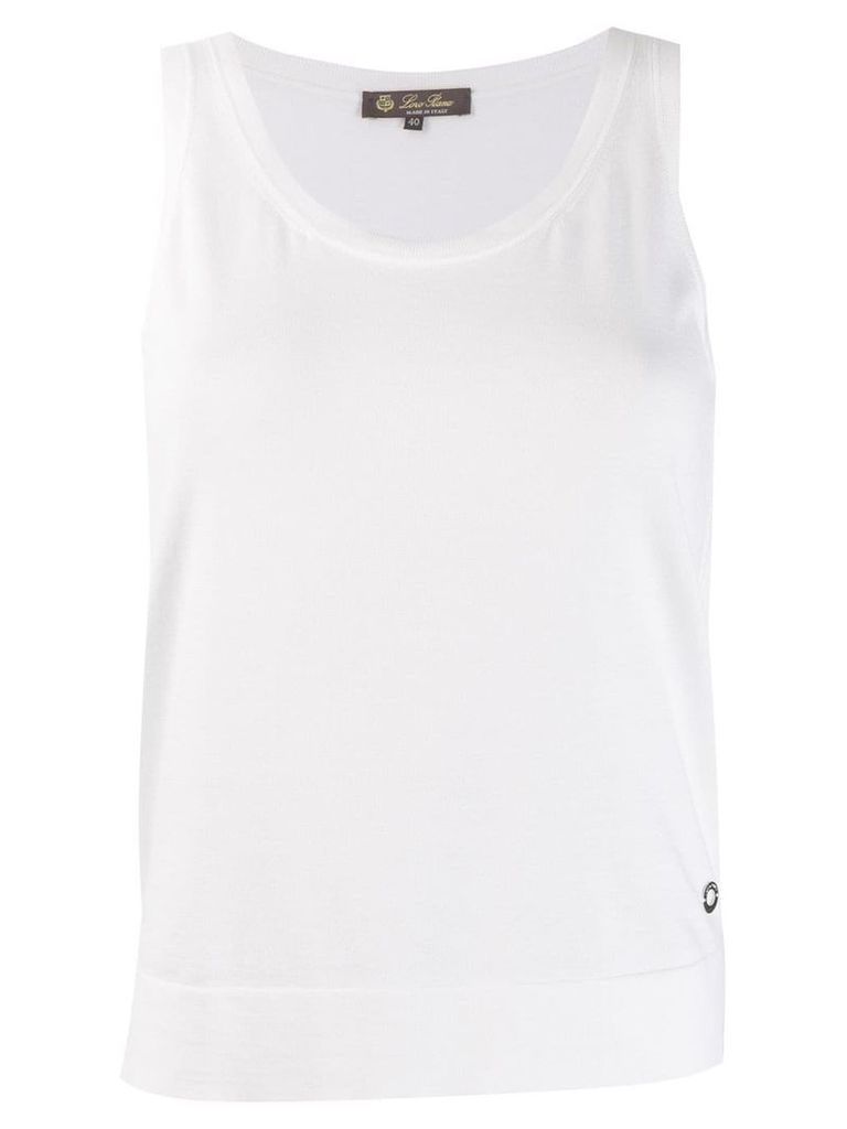 Loro Piana fitted tank top - White