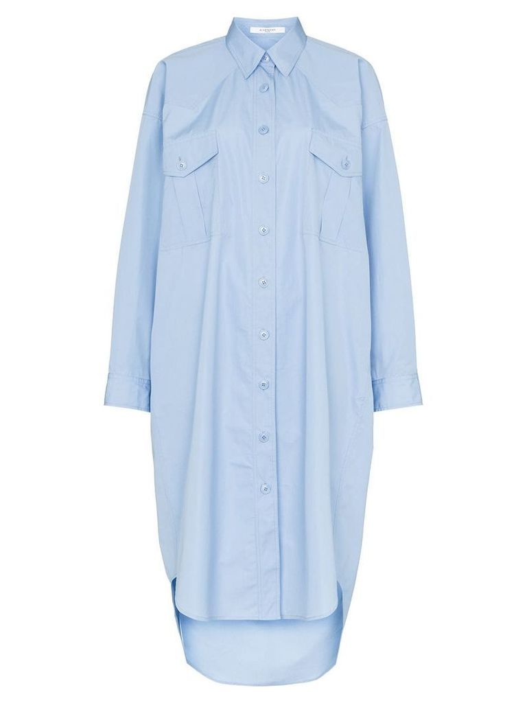 Givenchy oversized shirt dress - Blue