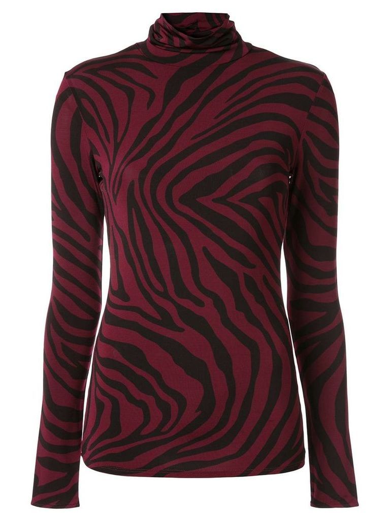 Layeur zebra print jumper - Red