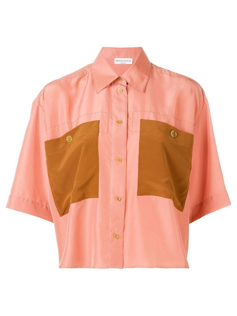 Sonia Rykiel contrast pocket shirt - Pink