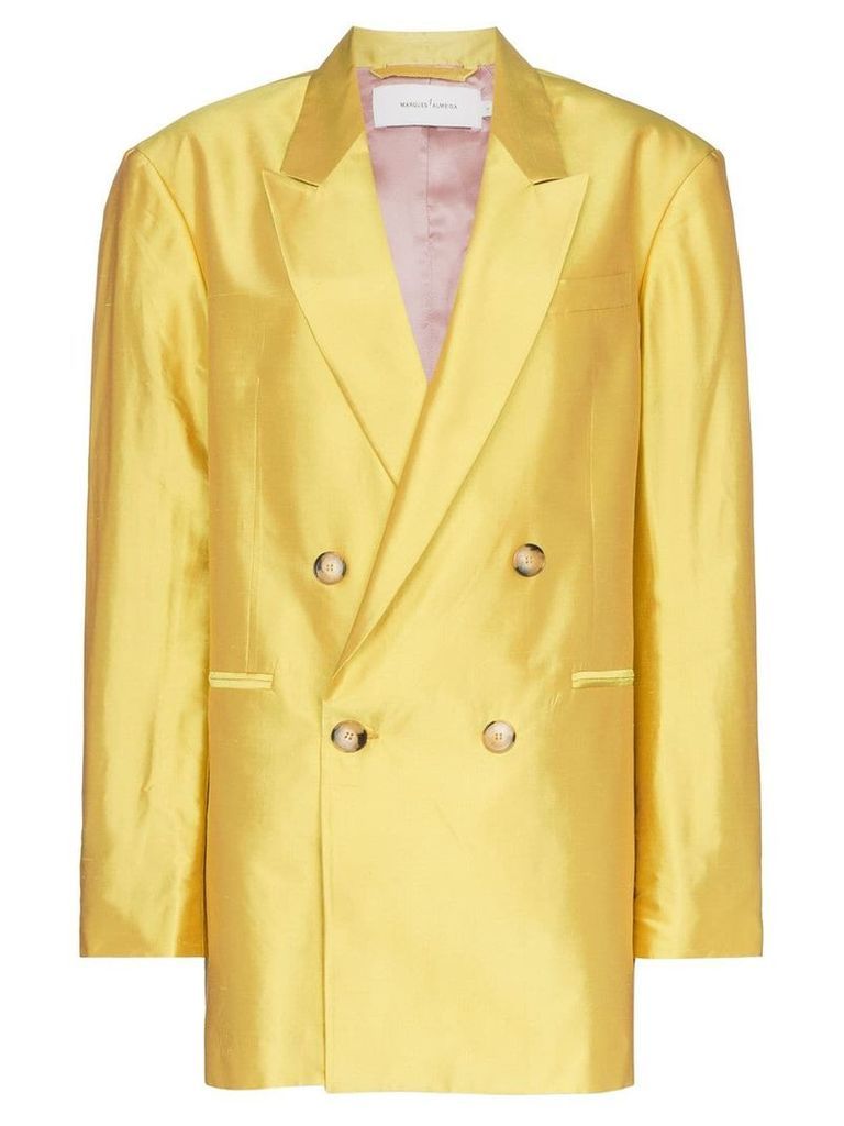 Marques'Almeida oversized double-breasted blazer - YELLOW