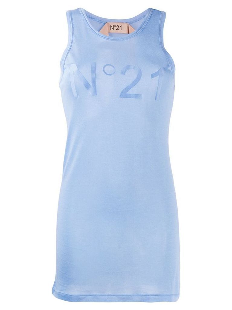 Nº21 logo vest top - Blue