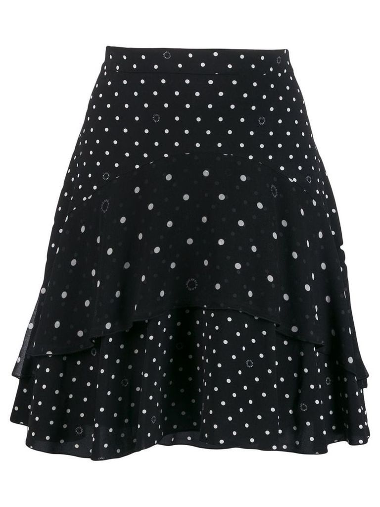 Karl Lagerfeld polka dot frilled skirt - Black