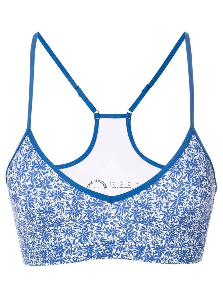 The Upside Zoe floral sport bra - Blue