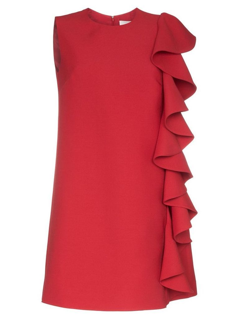 Valentino ruffle-trimmed A-line mini dress - Red