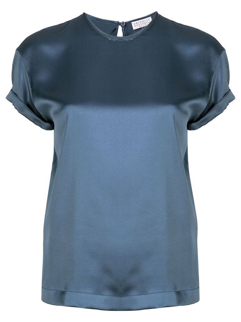 Brunello Cucinelli short-sleeved blouse - Blue