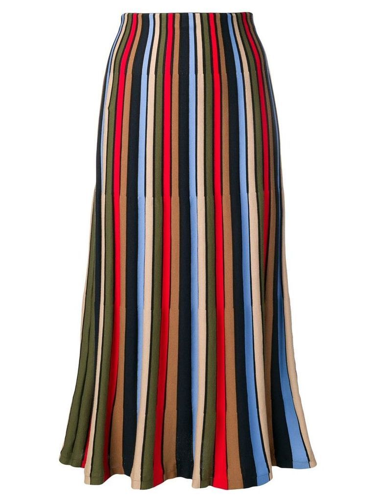 Sonia Rykiel striped tulip skirt - Black