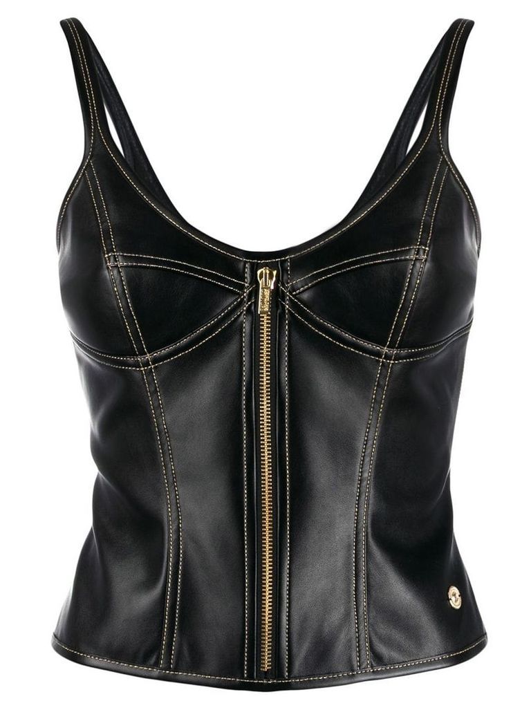 Versace Jeans Couture fitted style vest top - Black