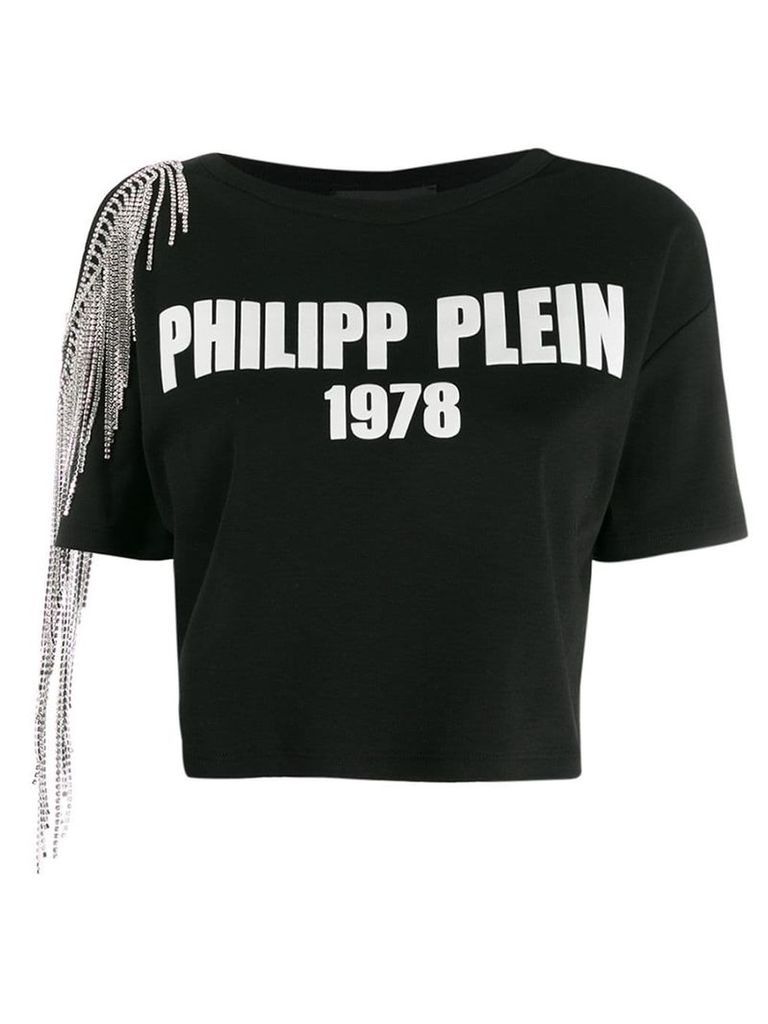 Philipp Plein cold shoulder T-shirt - Black