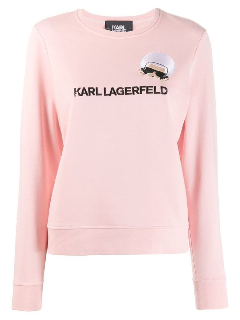 Karl Lagerfeld K/Ikonik embroidered sweatshirt - PINK