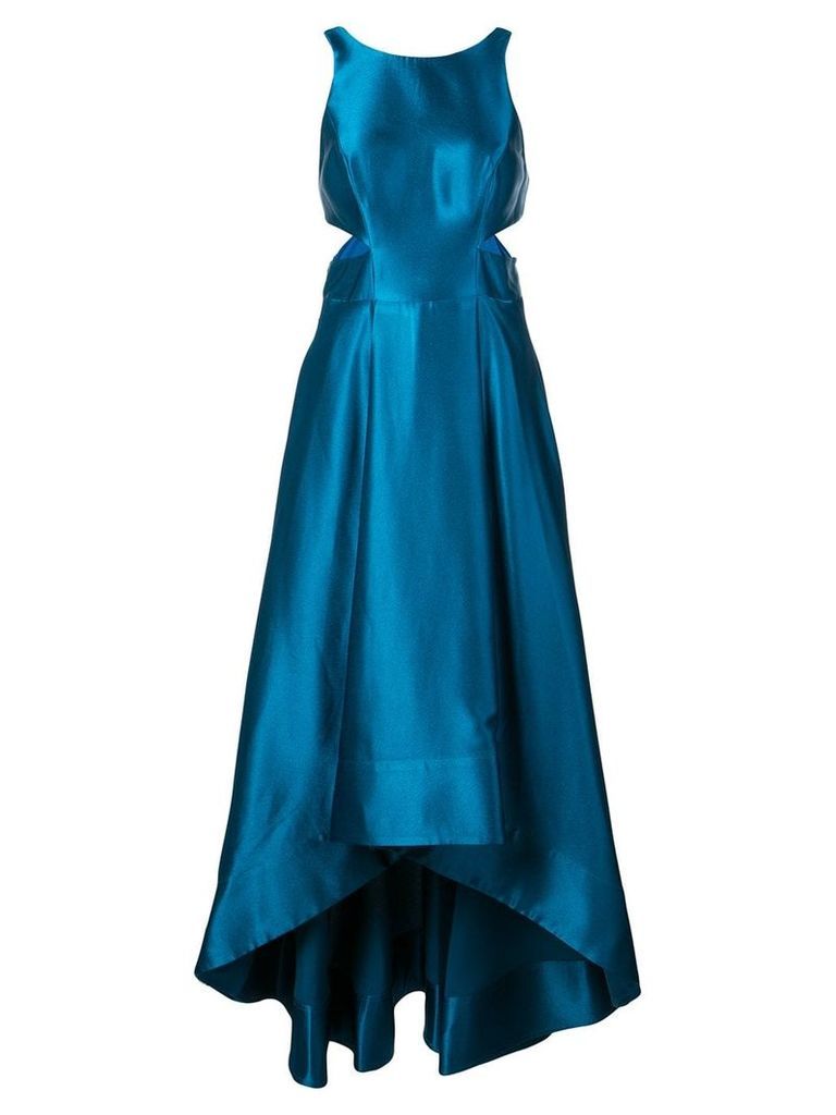 Aidan Mattox flared gown with cut-outs - Blue