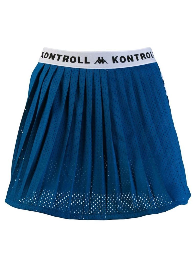 Kappa Kontroll pleated mesh skirt - Blue