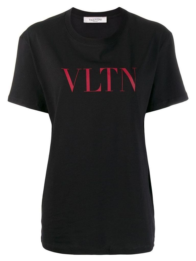 Valentino logo print T-shirt - Black