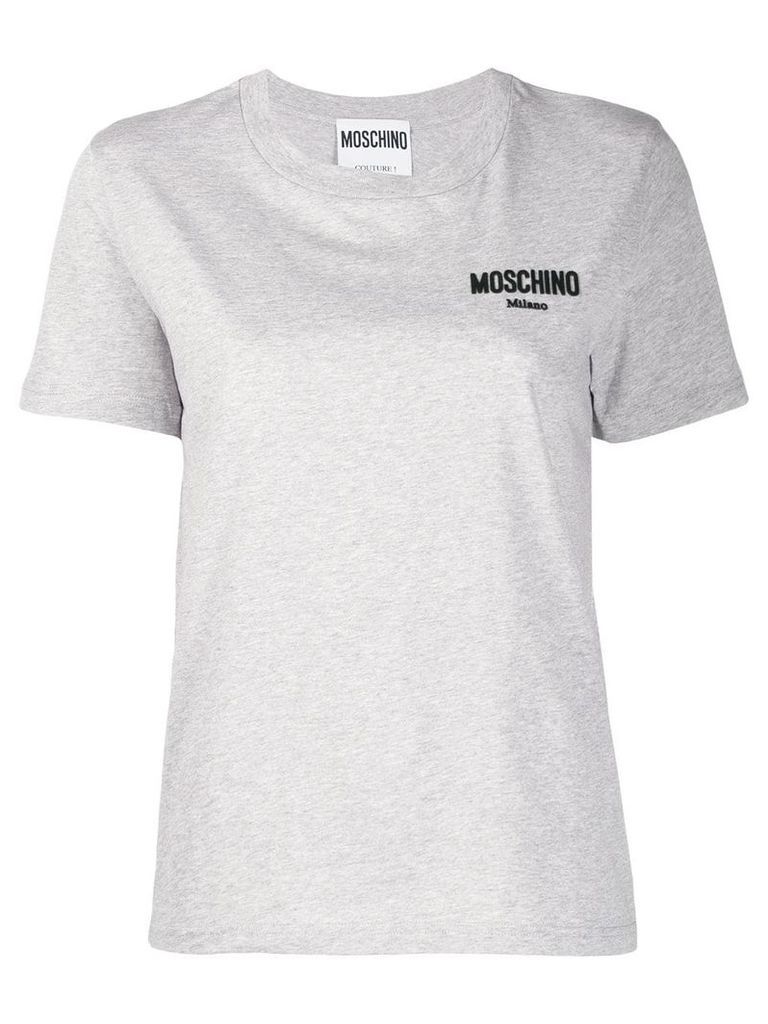 Moschino logo crewneck T-shirt - Grey