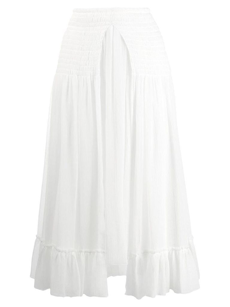 Chloé smocked waist skirt - White