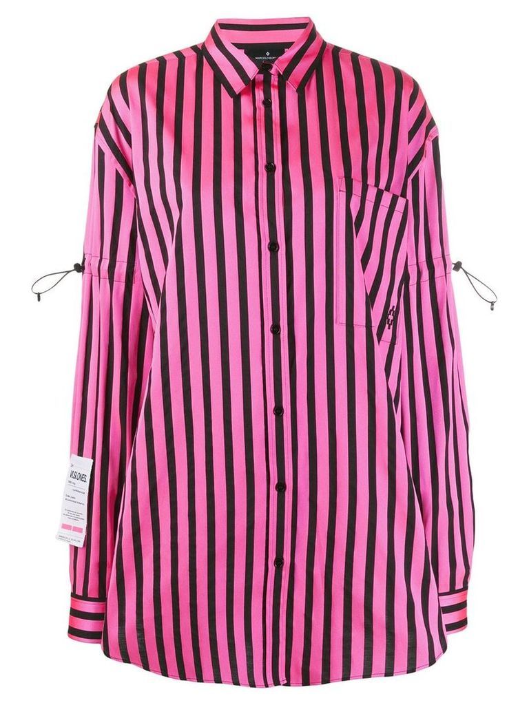 MARCELO BURLON COUNTY OF MILAN striped shirt dress - PINK