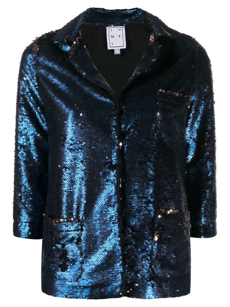 In The Mood For Love Sofia sequined blazer - Blue