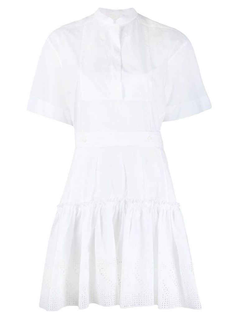 Chloé broderie anglaise shirt dress - White