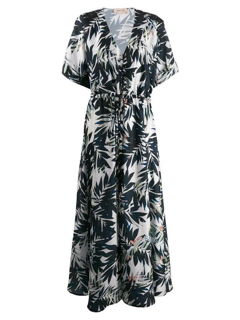 Black Coral Savage tropical printed maxi dress - White