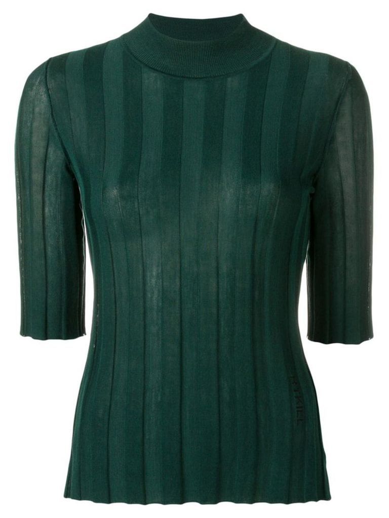 Sonia Rykiel fitted ribbed jumper - Green