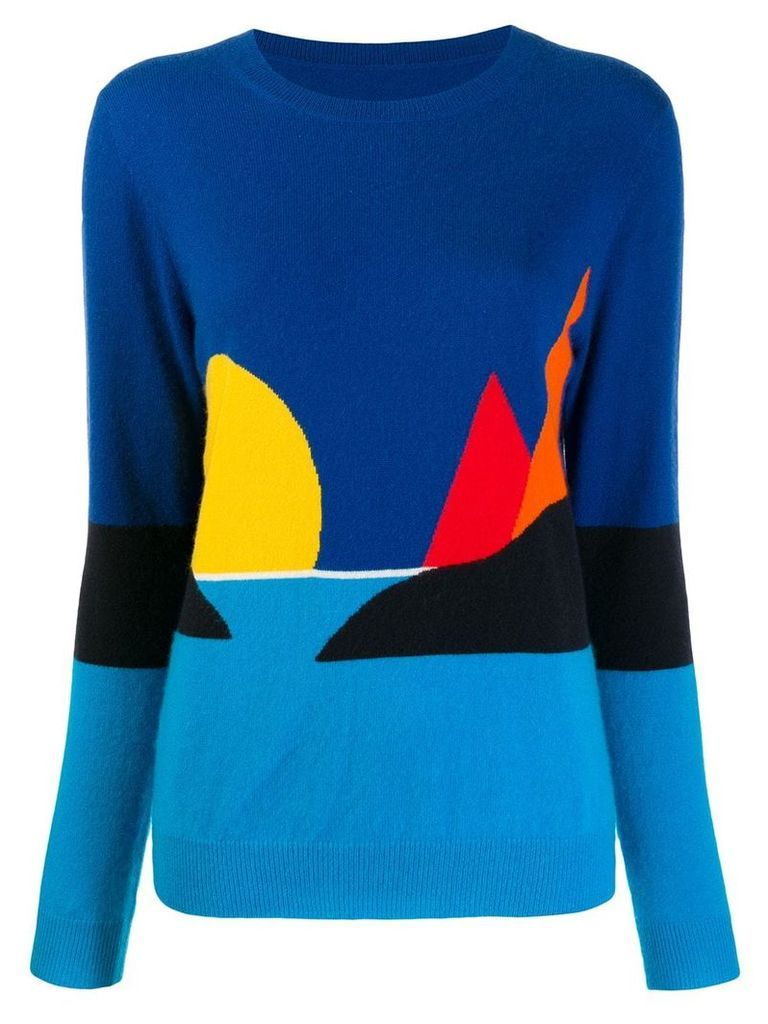 Chinti and Parker sea print sweater - Blue