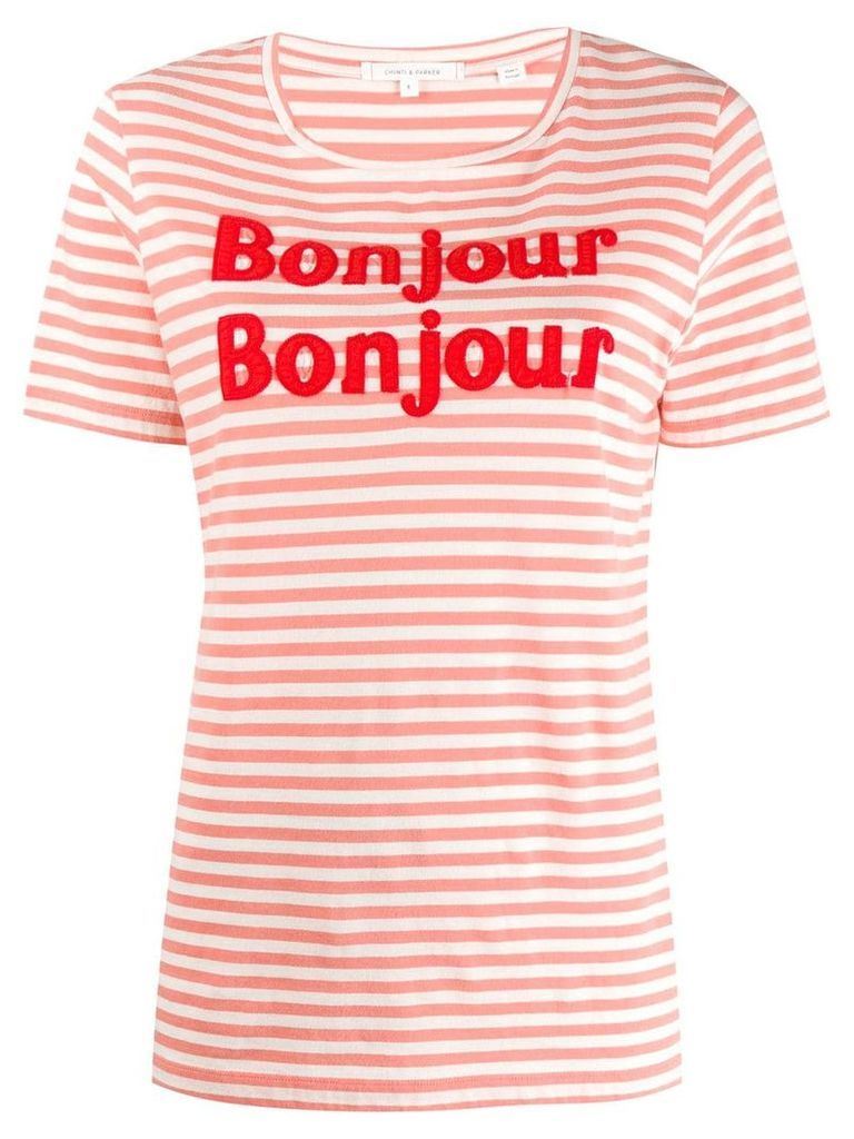 Chinti and Parker bonjour T-shirt - PINK