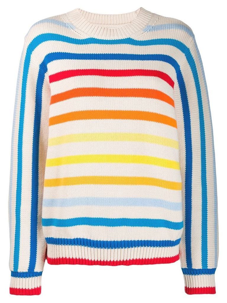 Chinti and Parker rainbow knit jumper - NEUTRALS